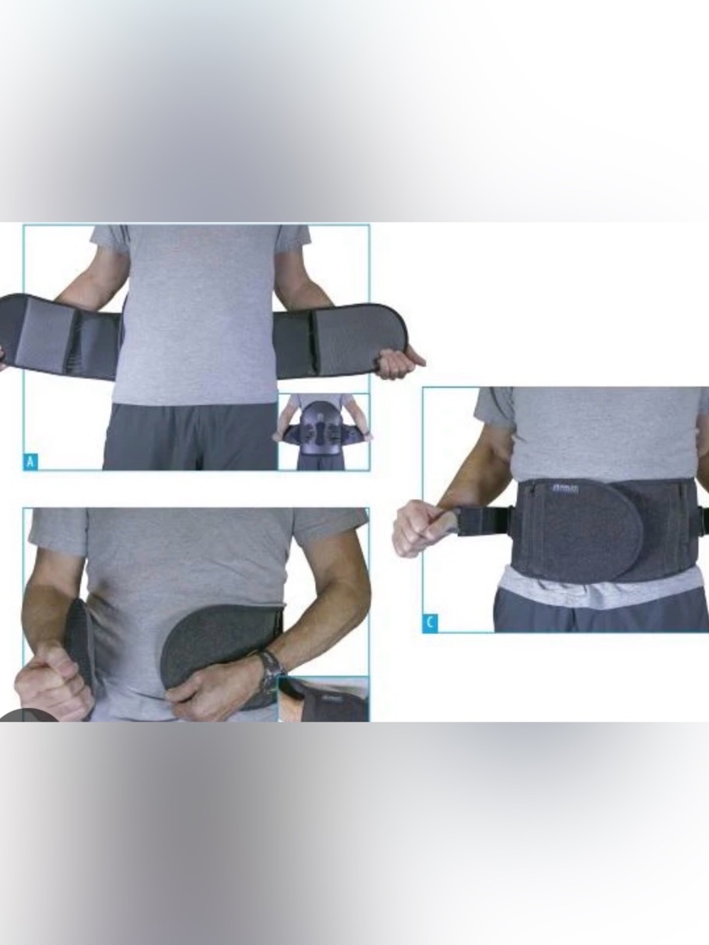 Lumbar Support Back Brace Belt - Black